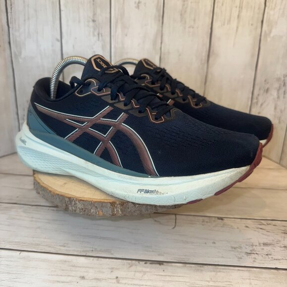 Asics Gel-Kayano 30 Shoes Womens 9.5 Blue Running PureGEL FF Blast+ 4D - Picture 1 of 10